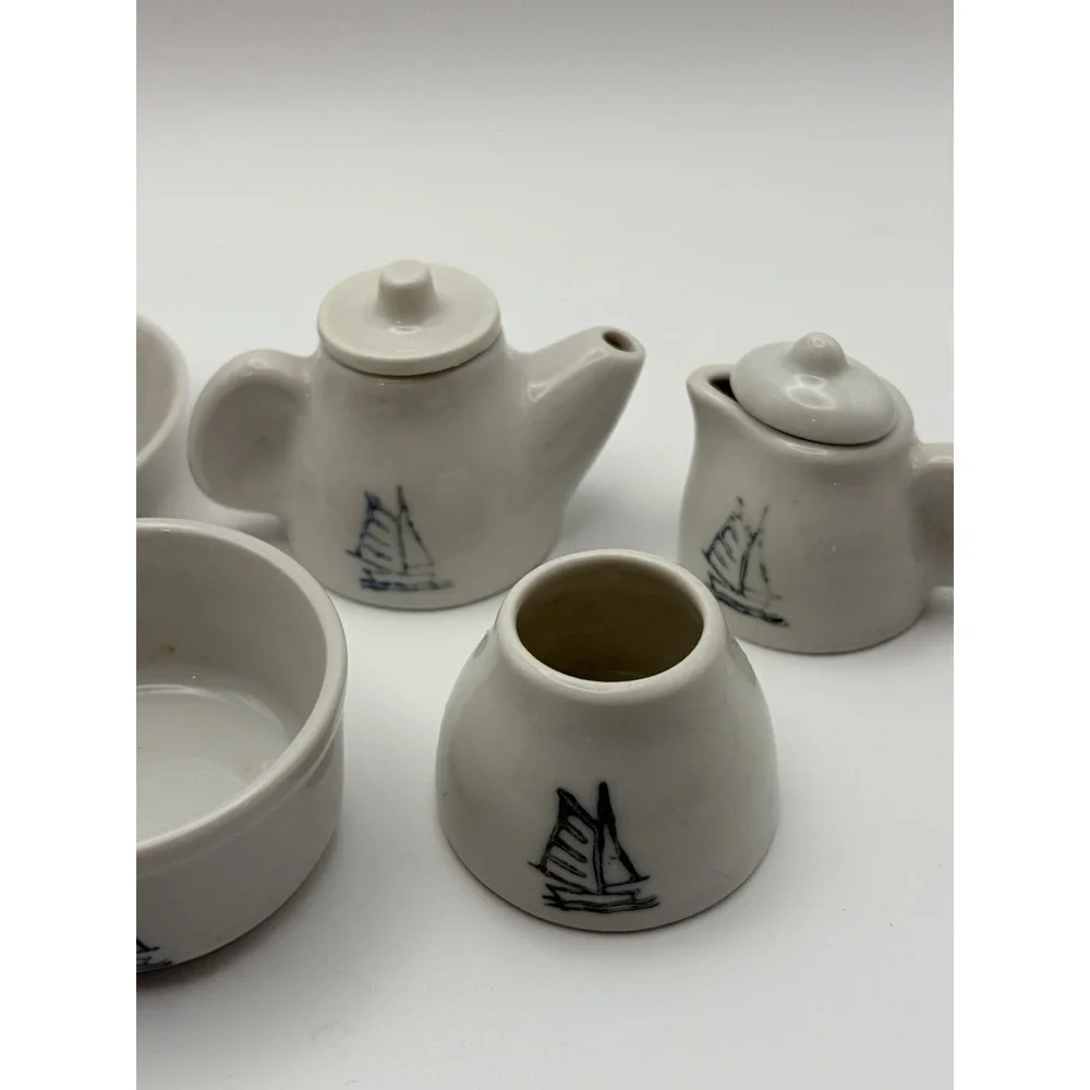 VNT USSR Korablik Porcelain Tea Set (dollhouse) 1980-1990